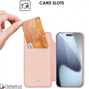 Dux Ducis Skin Pro dirbtinės odos dėklas - rausvas (Apple Iphone 17 Pro Max/18 Pro Max) Dux Ducis Skin Pro dirbtinės odos dėklas - rausvas (Apple Iphone 17 Pro Max/18 Pro Max)
